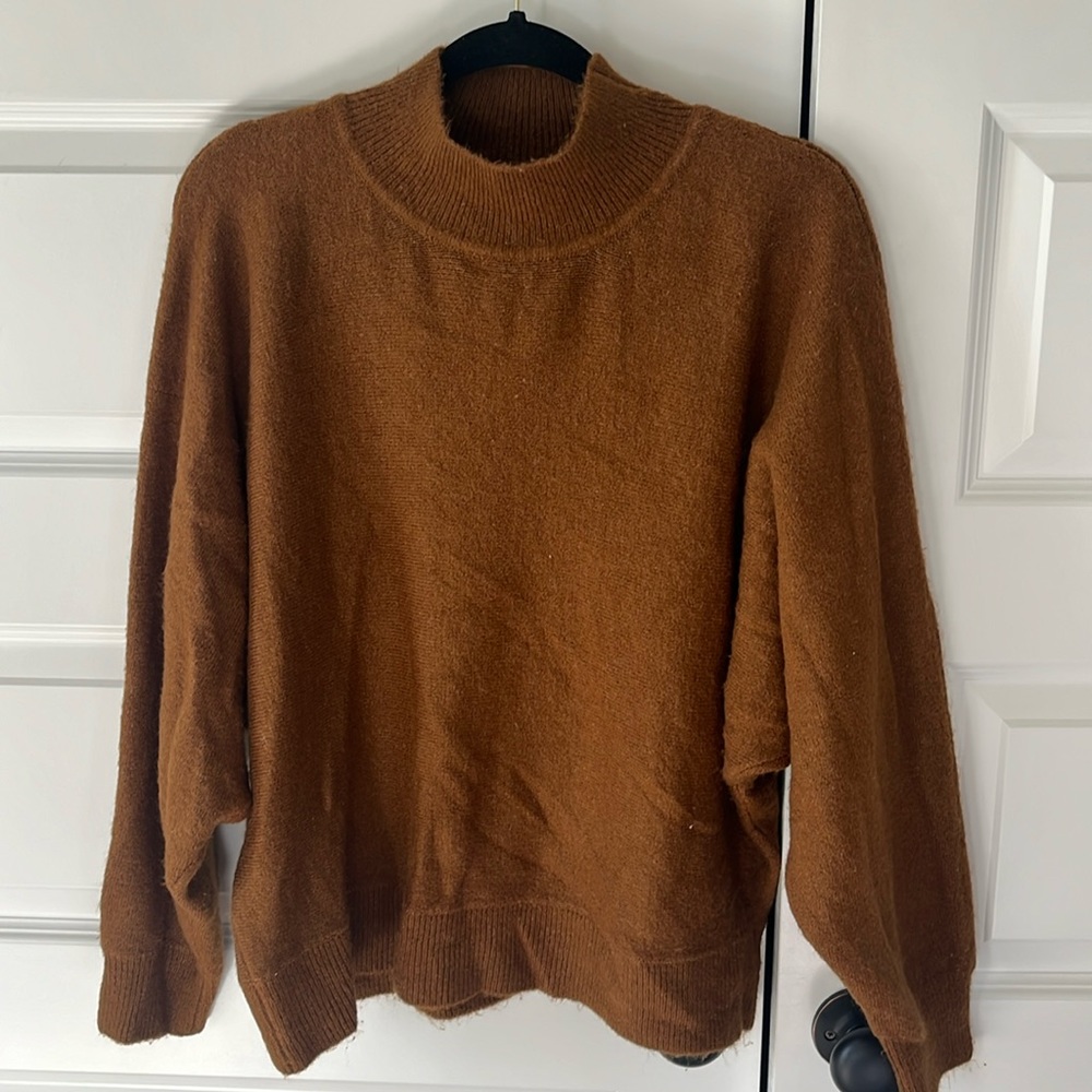 H&M Brown Mock Neck Sweater - size large
